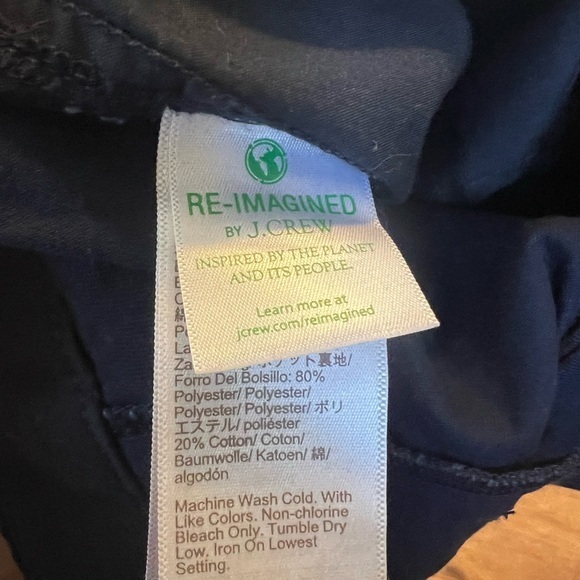 J Crew Women Navy Blue 16 7" Inseam 4 pocket Flat Front 100% Cotton Chino Shorts - Picture 4 of 6